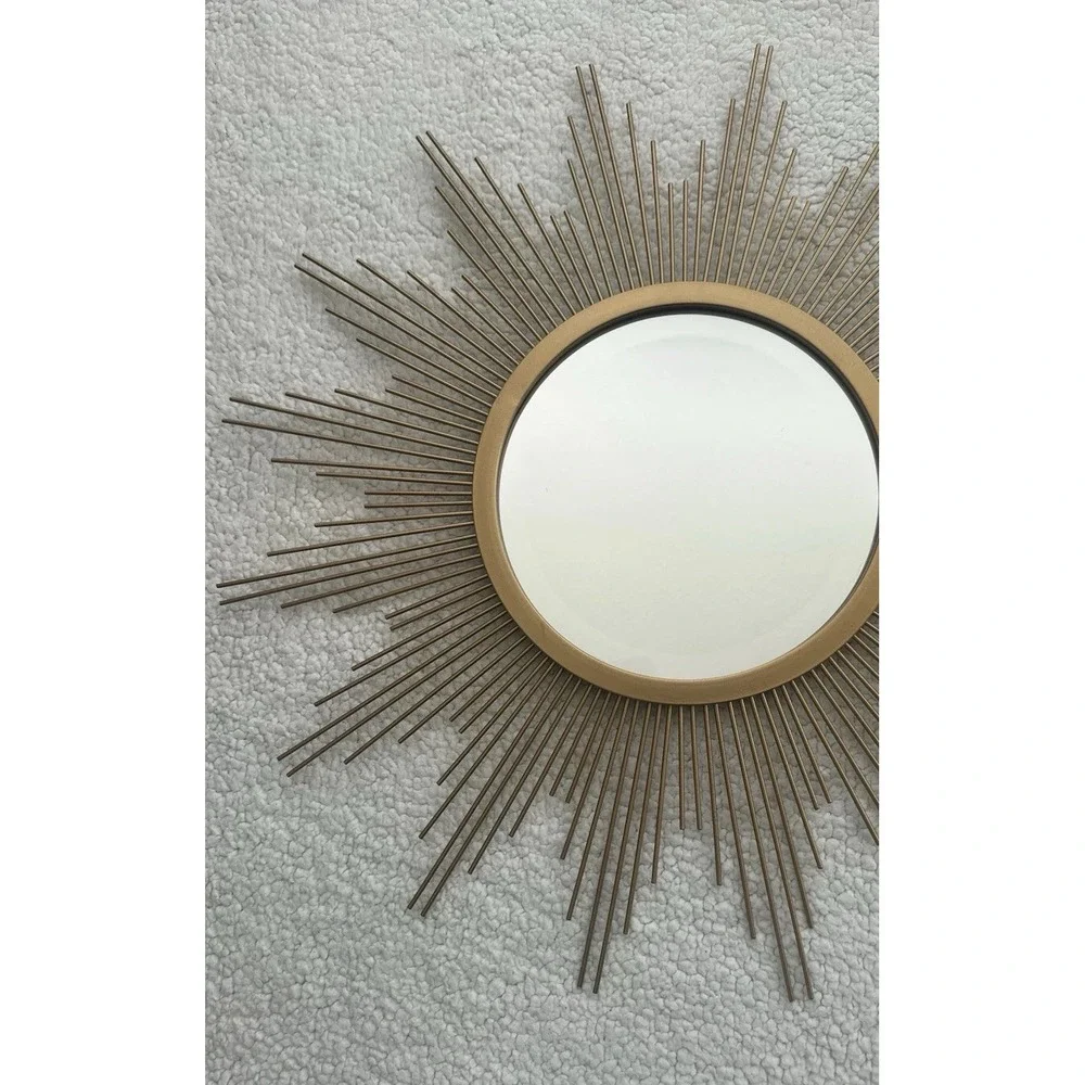 Gold Sunburst Mirror Metal Starburst Mirrors Mid-Century Modern Boho Large 23